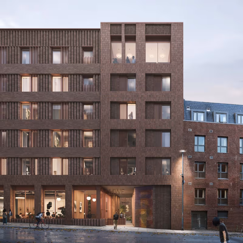 Illustrative view of proposed student block entrance in Summerland Street