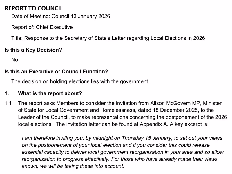 Report by Exeter City Council CEO Bindu Arjoon to 13 January council meeting