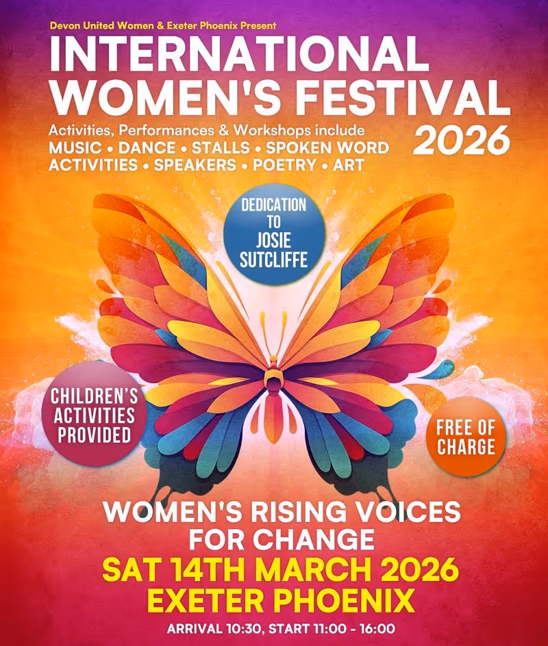 International Women's Festival Saturday 14 March 2026 Exeter Phoenix