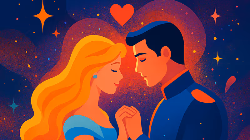 Cenerentola and Ramiro illustration