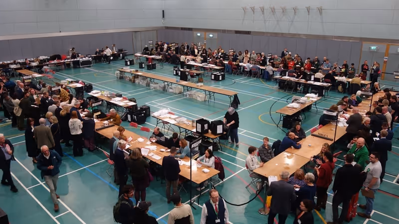 2026 Exeter local elections count at Riverside Leisure Centre