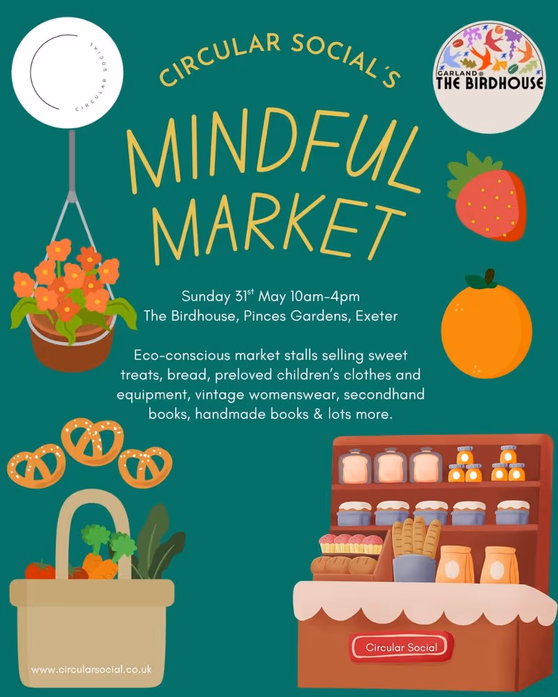 Mindful Market keyframe illustration Sunday 31 May 2026 Birdhouse Cafe St Thomas