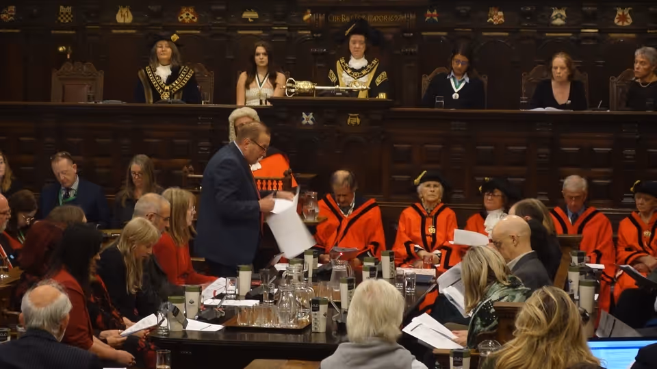 Phil Bialyk at Exeter City Council's annual meeting on 20 May 2026