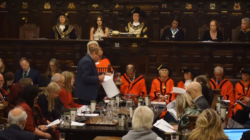 Phil Biaylk at Exeter City Council's annual meeting on 20 May 2026