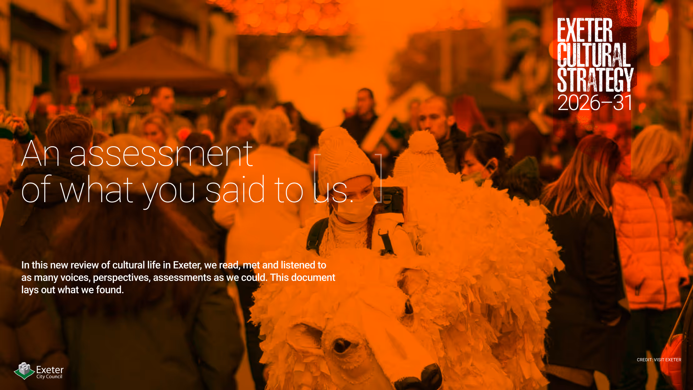 Exeter Cultural Strategy 2026-31 engagement assessment