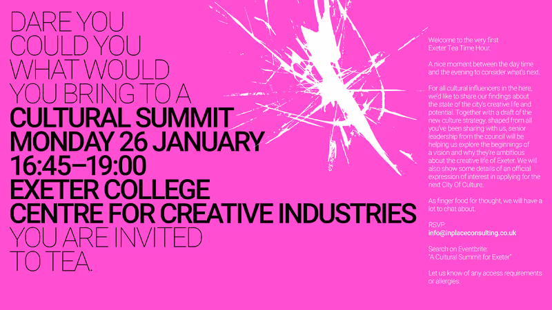 Exeter cultural summit invitation