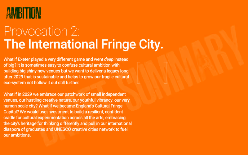 Exeter UK City of Culture draft bid provocation 2
