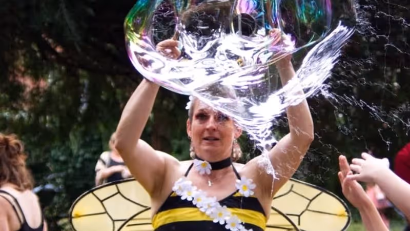 Love St Thomas Summer Festival bubble fairy