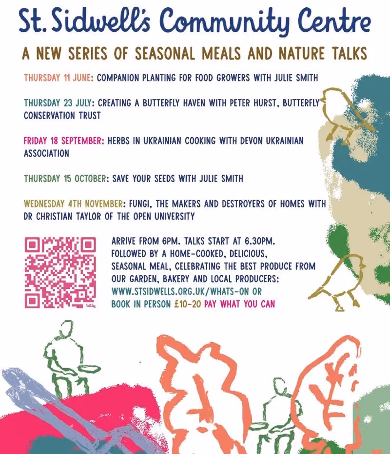 Seasonal meals and nature talks poster