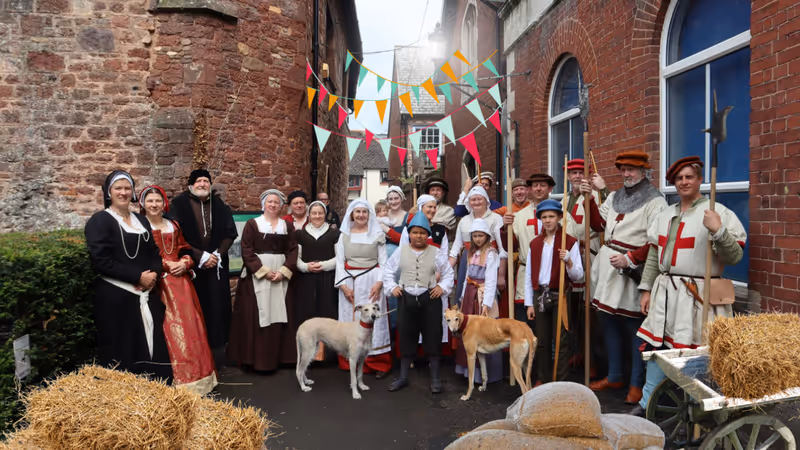 Historical re-enactment at St Nicholas Priory